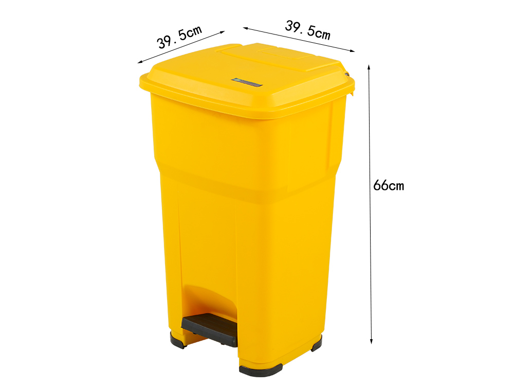 Yellow pedal bin for clinical waste