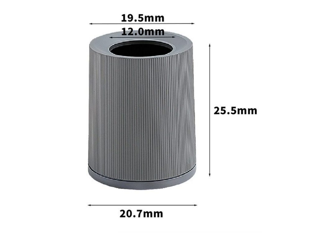 8L grey fire-retardant hotel waste bin