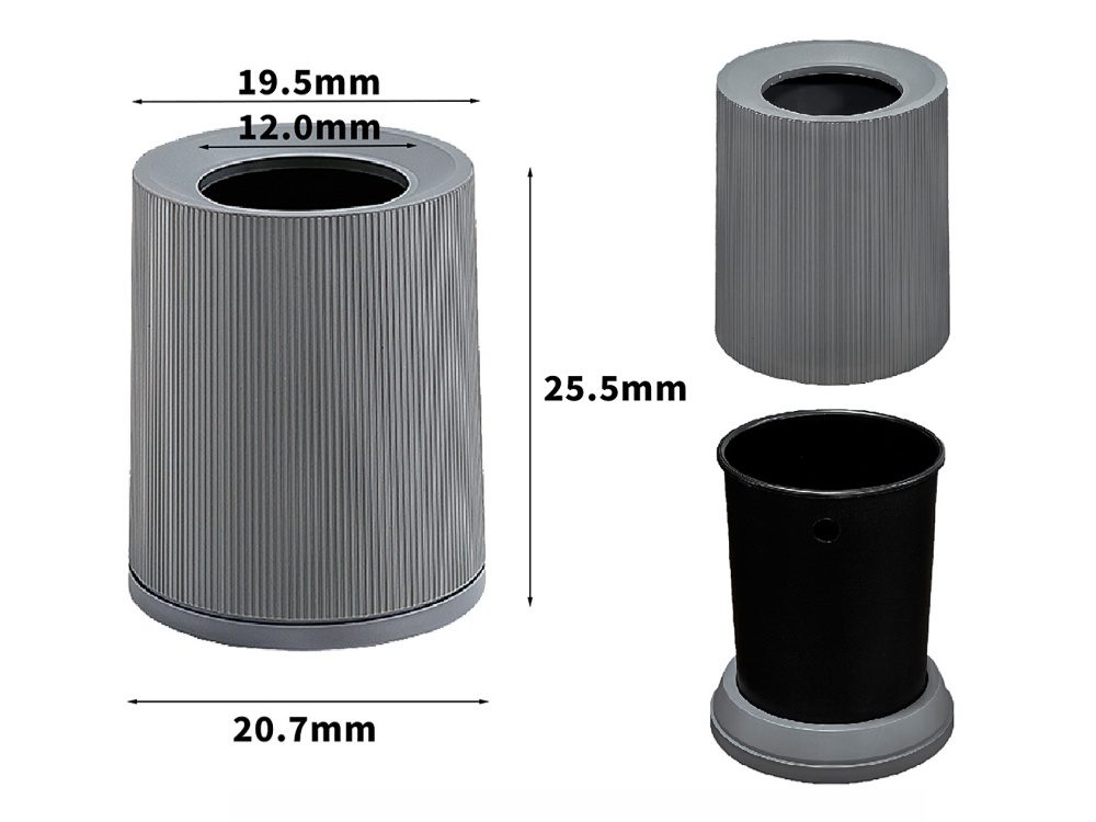 Fire-retardant hotel waste bin with removable inner bucket